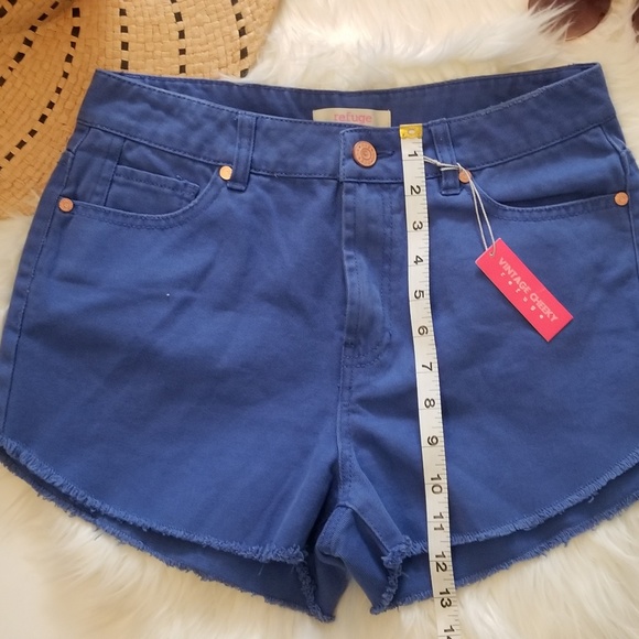 NWOT Refuge High Waisted Vintage Cheeky Short Blue - Picture 6 of 6